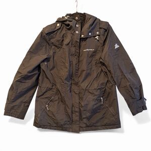 ZeroXposur Mens Hooded Winter Jacket M Black Fleece Lined Water Resistant Coat